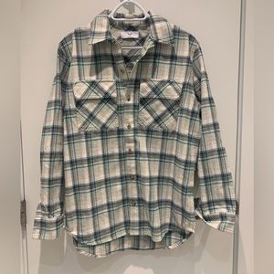 TNA oversized plaid shirt size XS
